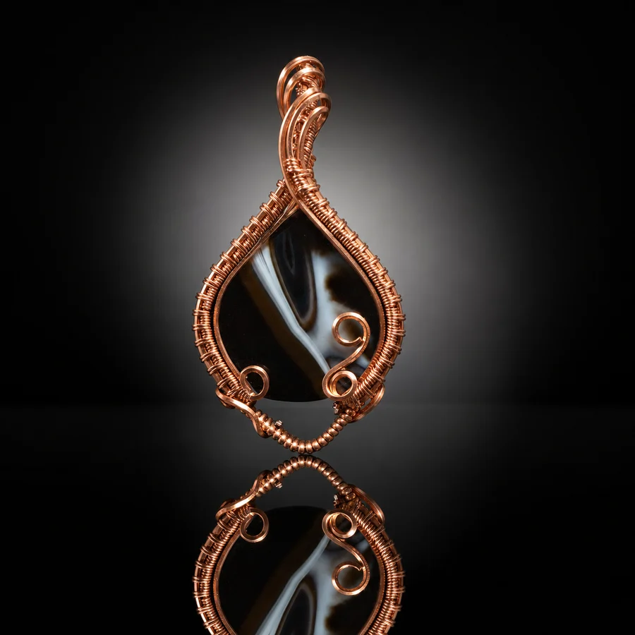 Sardonyx Copper Pendant